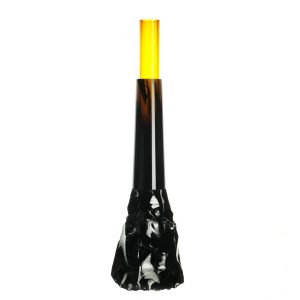 Vase en obsidenne et verre