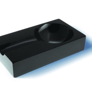 Edgar en pierre d'obsidienne noire zébrée